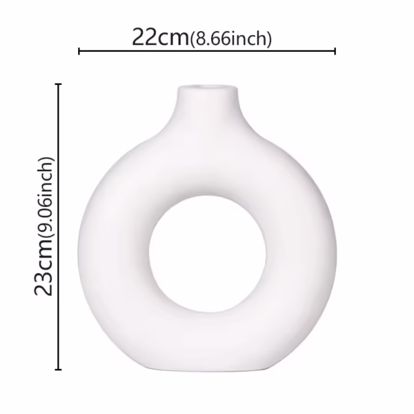 Vase minimaliste d'arrangement floral circulaire