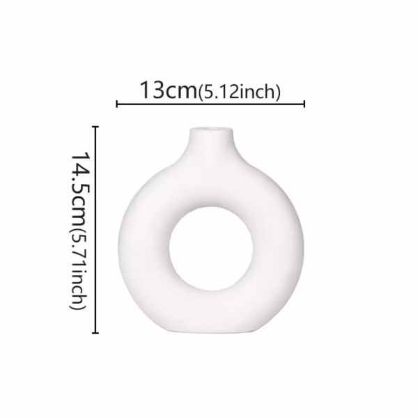 Vase minimaliste d'arrangement floral circulaire