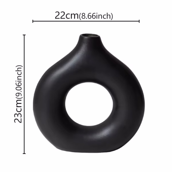 Vase minimaliste d'arrangement floral circulaire