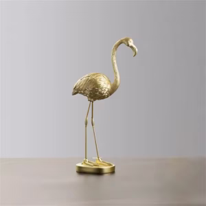 Figurine de flamant doré de luxe